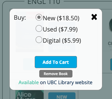 Book format selector panel